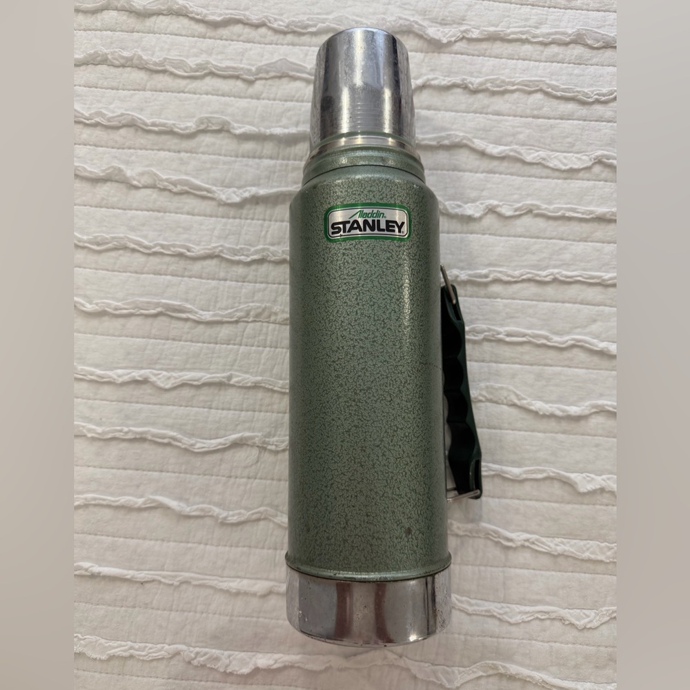 Vintage Aladdin Stanley Green Thermos  - Classic Insulated Thermos